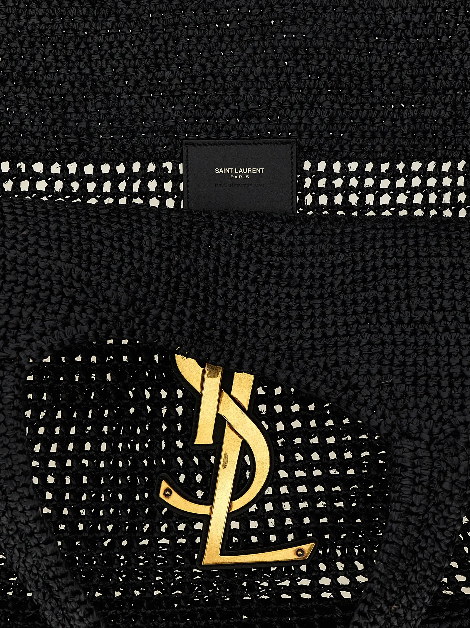 Tote Bag Saint Laurent Black Raffia