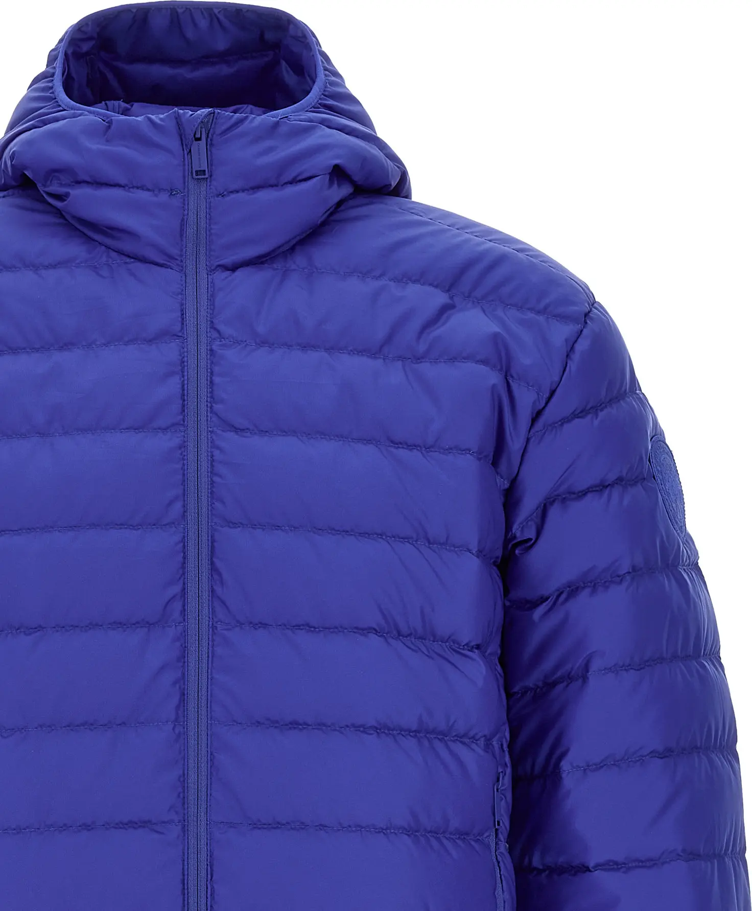 Blue Polyamide Full-Length Jacket