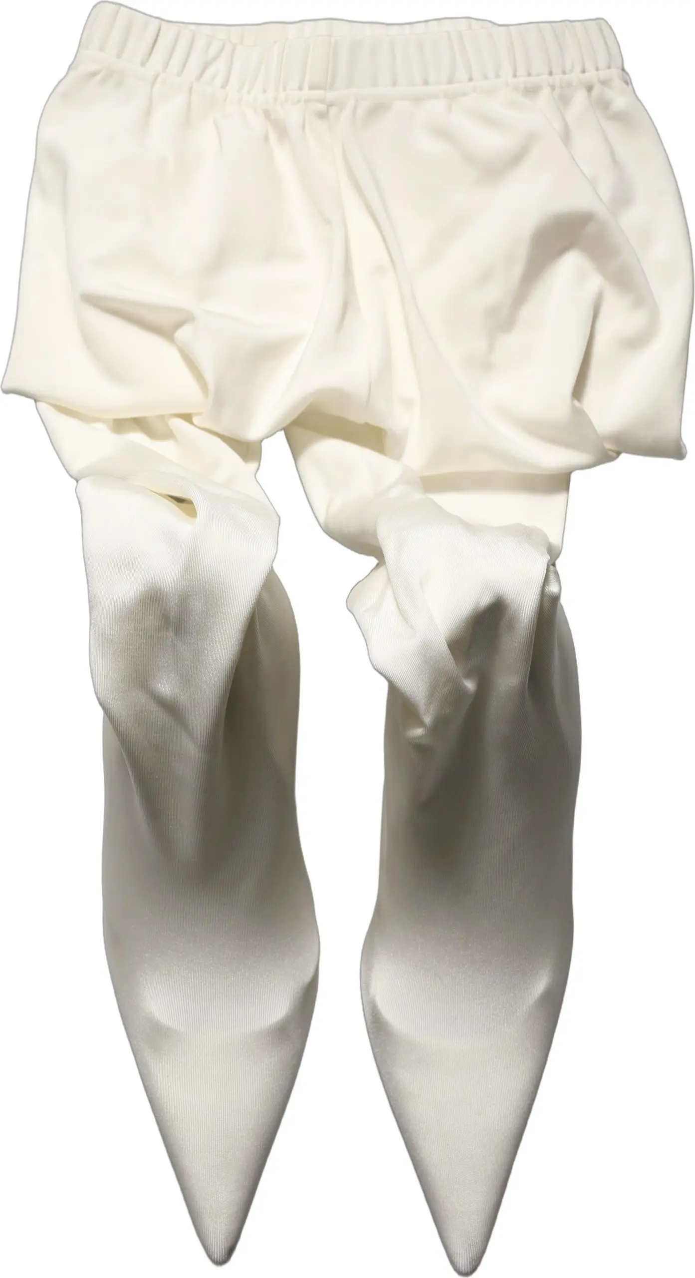 High Heels Pumps Dolce & Gabbana White High Heels Pumps with Jersey Tights