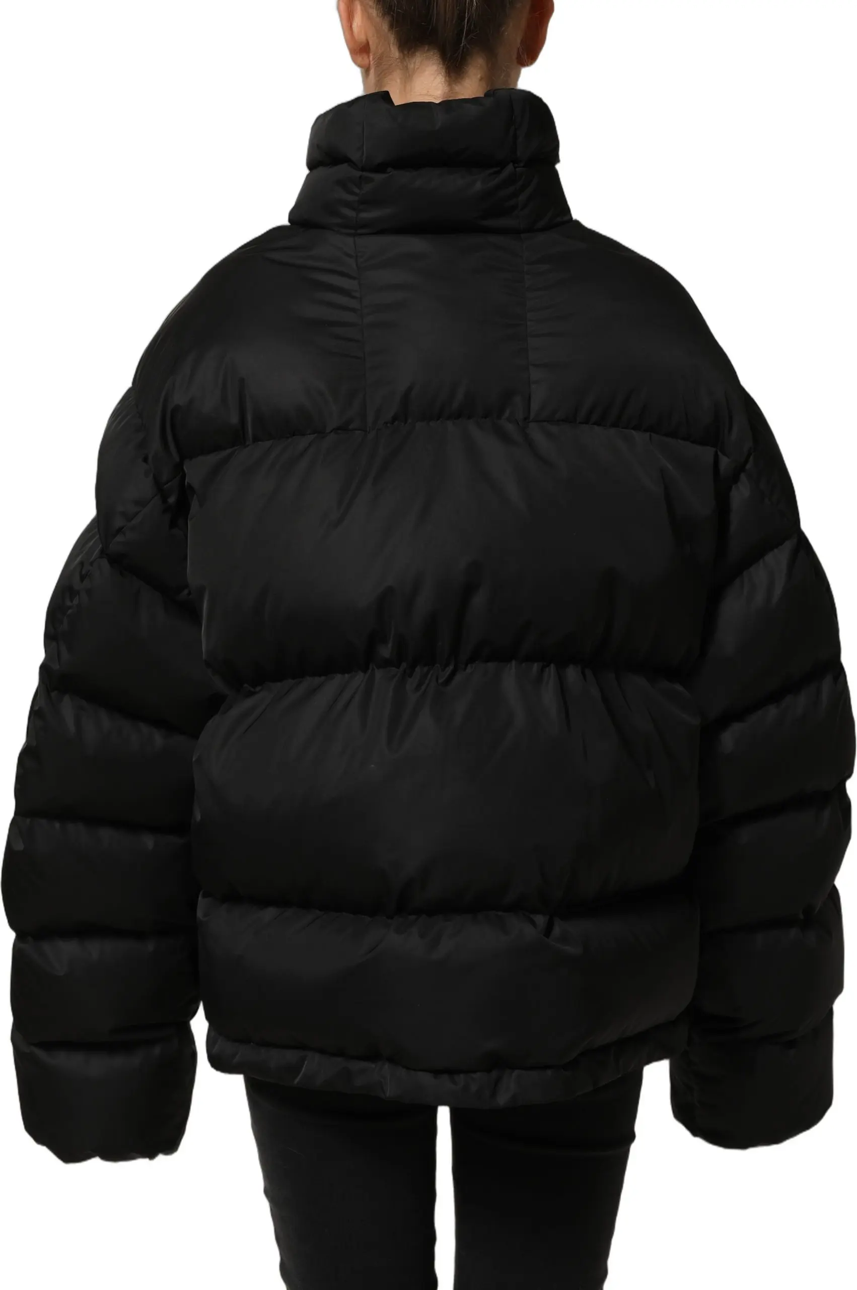 Puffer Jacket Dolce & Gabbana Black DGVIB3 Broderi
