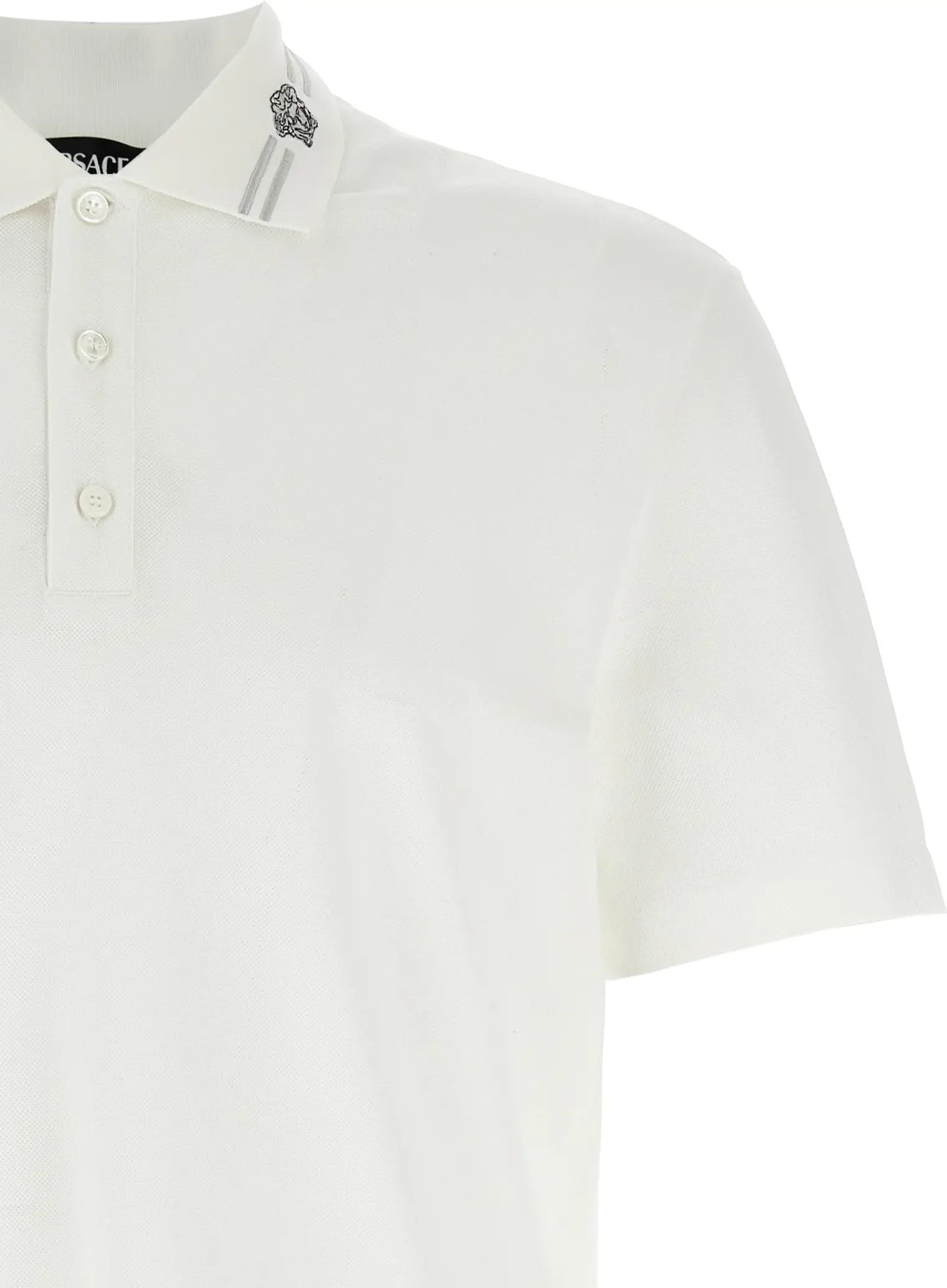 Polo Shirt Versace White Cotton
