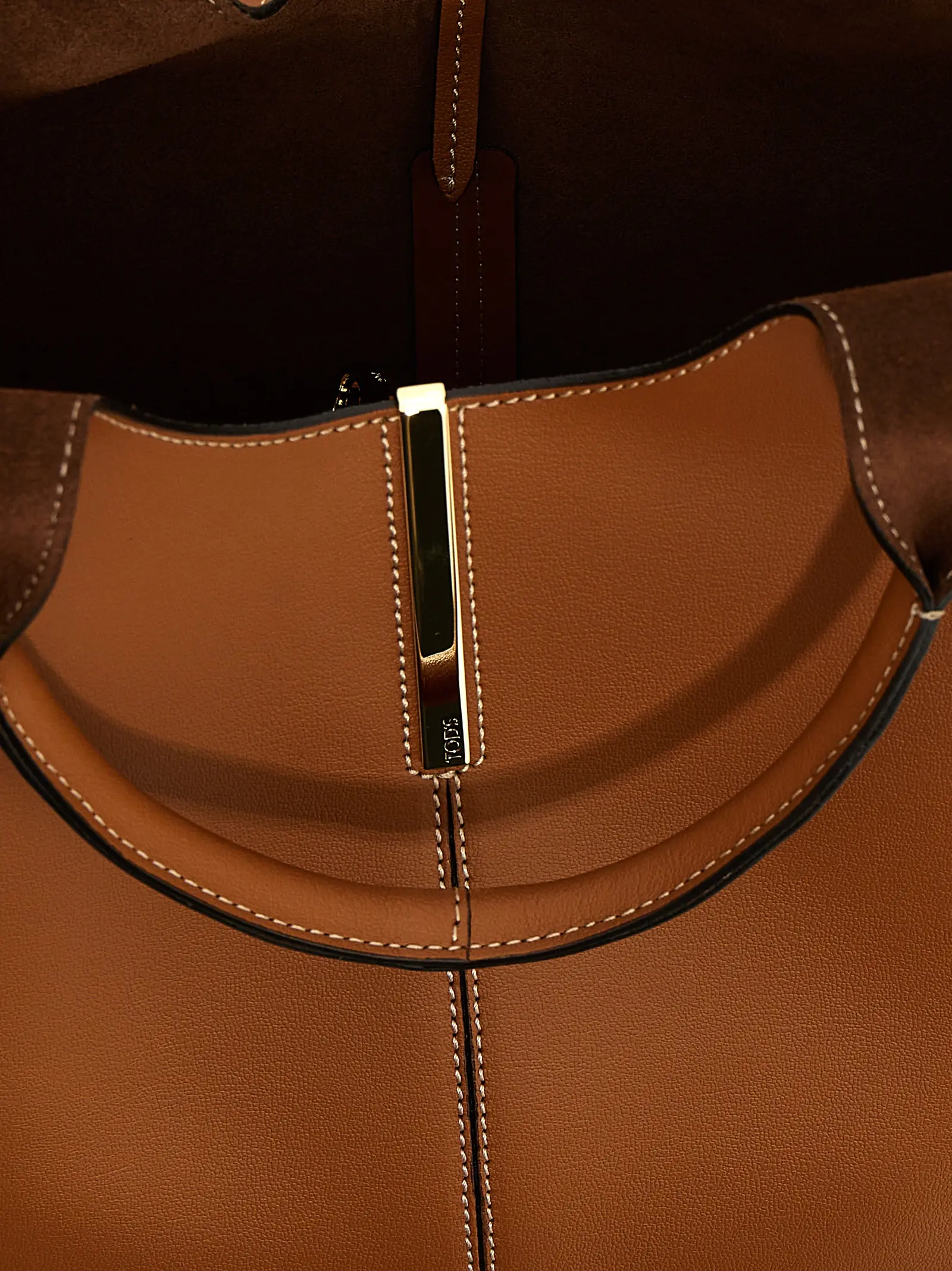 Leather Shopping Tote Tods