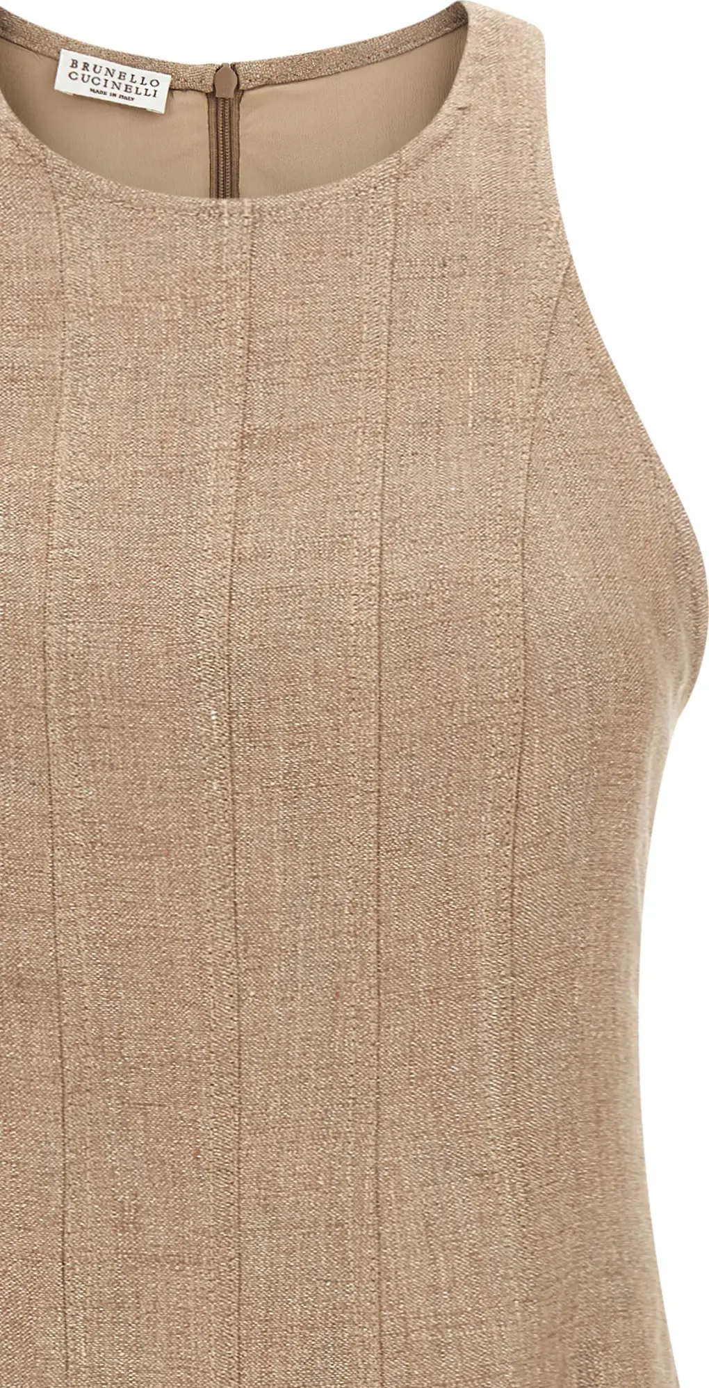 Long Dress Beige Linen