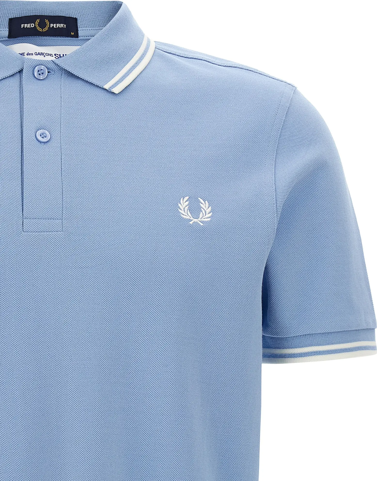 Polo Shirt Comme Des Garcons Blue Cotton