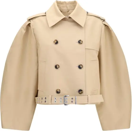 Beige Cotton Jacket GANNI