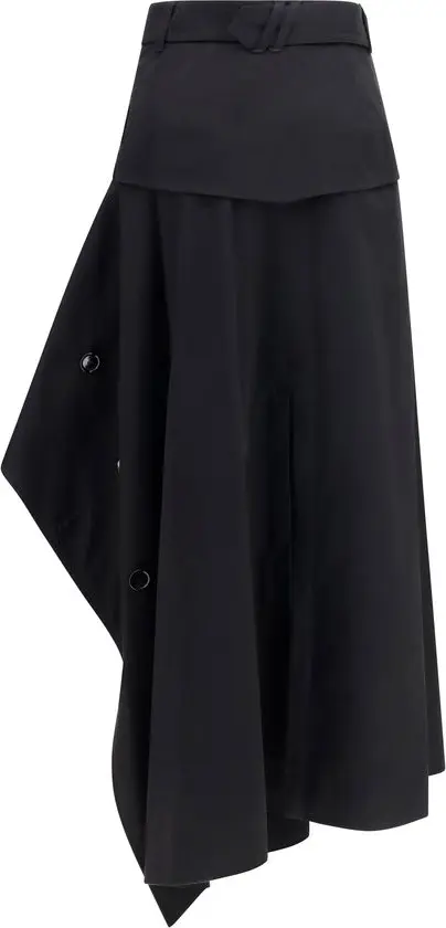 Burberry Qora Paxta Uzoq Yubka