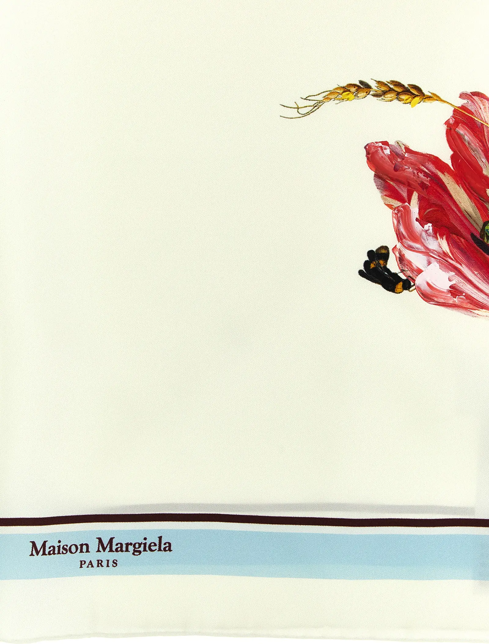 Accessory Maison Margiela White Silk Scarf