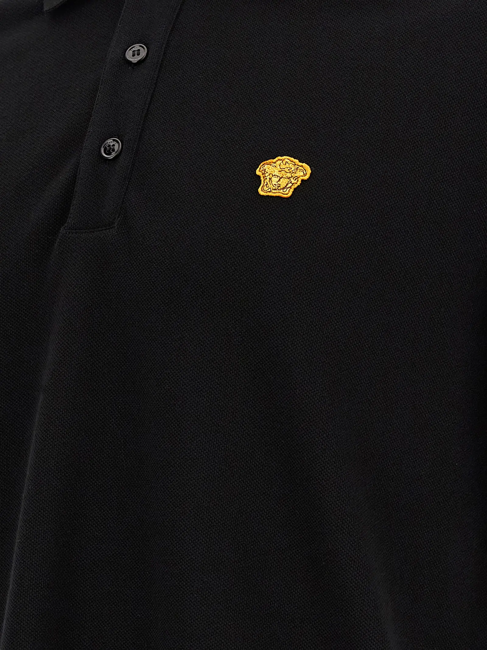 Versace Qora Paxta Polos
