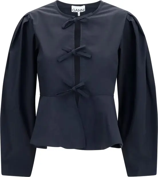 Black Cotton Blouse GANNI