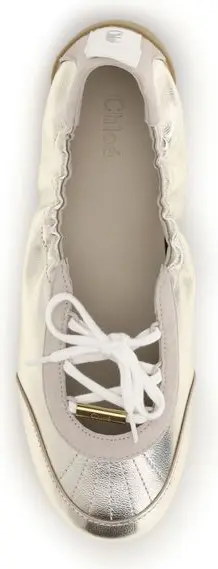 Silver Calf Leather Bos Taurus Sneakers Chloe