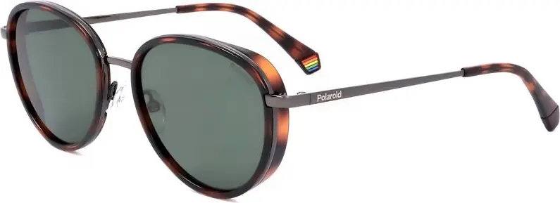 Polaroid Ingliz Ko'zoynak Jigarrang Metall