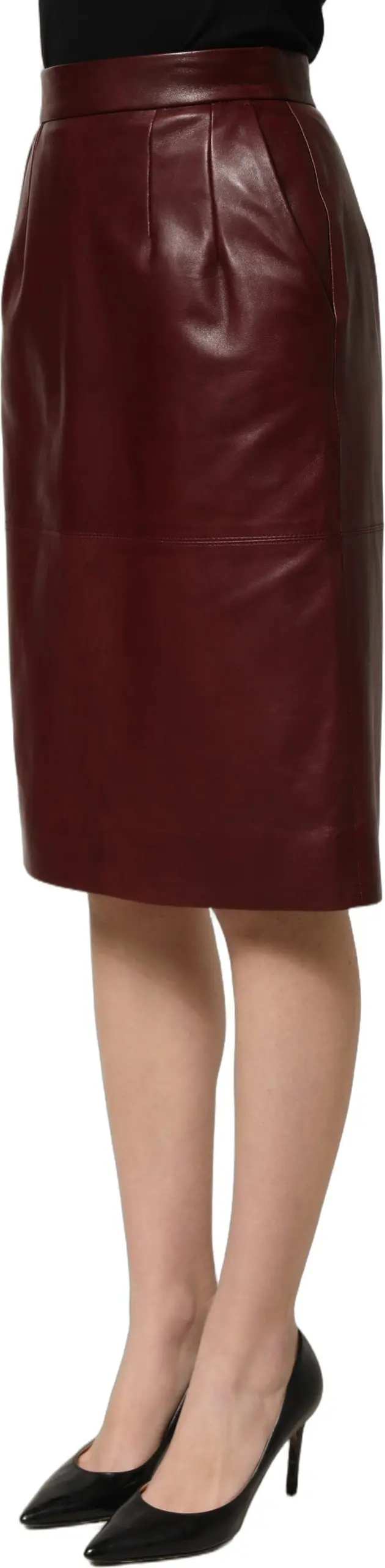 Yarim-uzun yubka Dolce & Gabbana Qizil Angliya Charm Yuksak Bel Qalam Yubka