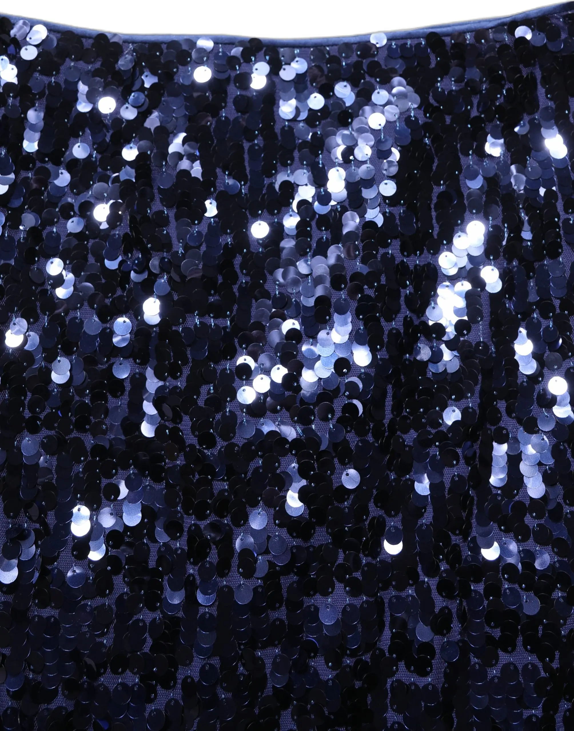 Skirt Dolce & Gabbana Blue Sequin High Waist Pencil Cut Midi