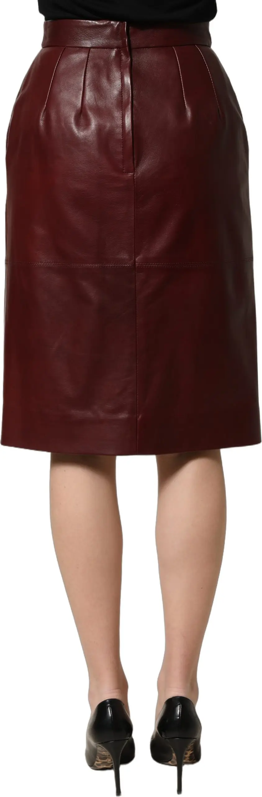 Yarim-uzun yubka Dolce & Gabbana Qizil Angliya Charm Yuksak Bel Qalam Yubka