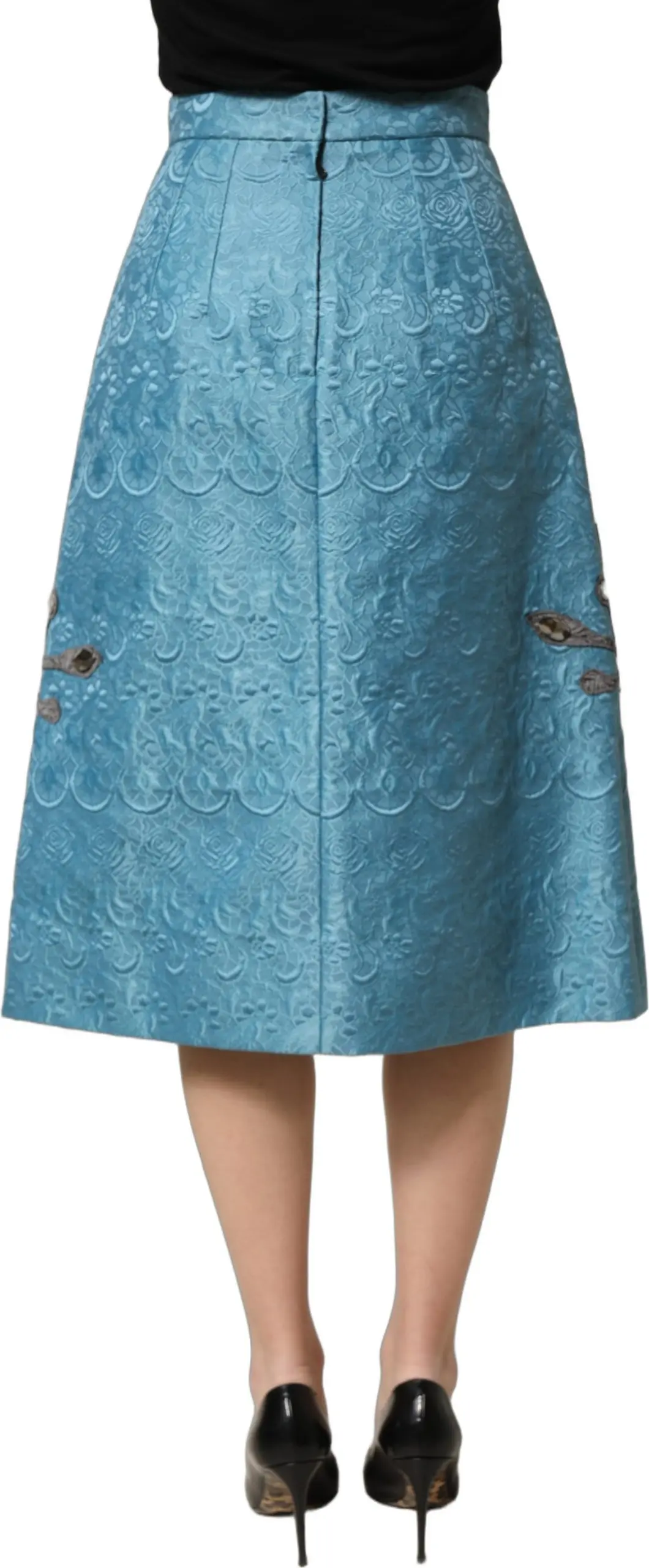 Dolce & Gabbana yubkasi Moviy Jakard Kashtado'z A-simon Midi Yubka
