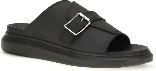 Sandals Alexander McQueen Black Calf Leather Bos Taurus Platform Sandals