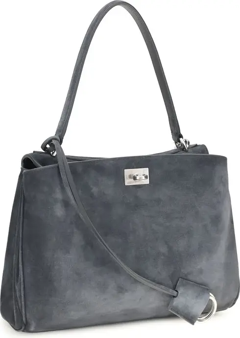 Сумка на плечо Balenciaga Серая Коровья кожа Bos Taurus