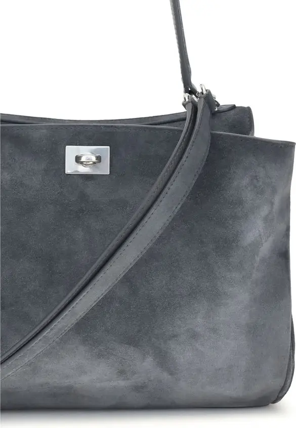 Сумка на плечо Balenciaga Серая Коровья кожа Bos Taurus
