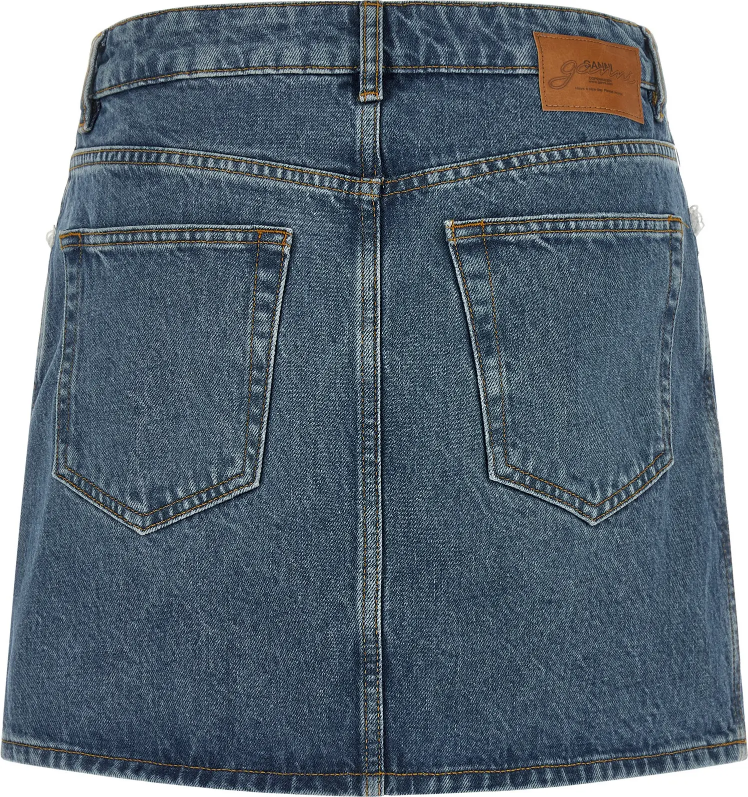Blue Cotton Long Skirt GANNI