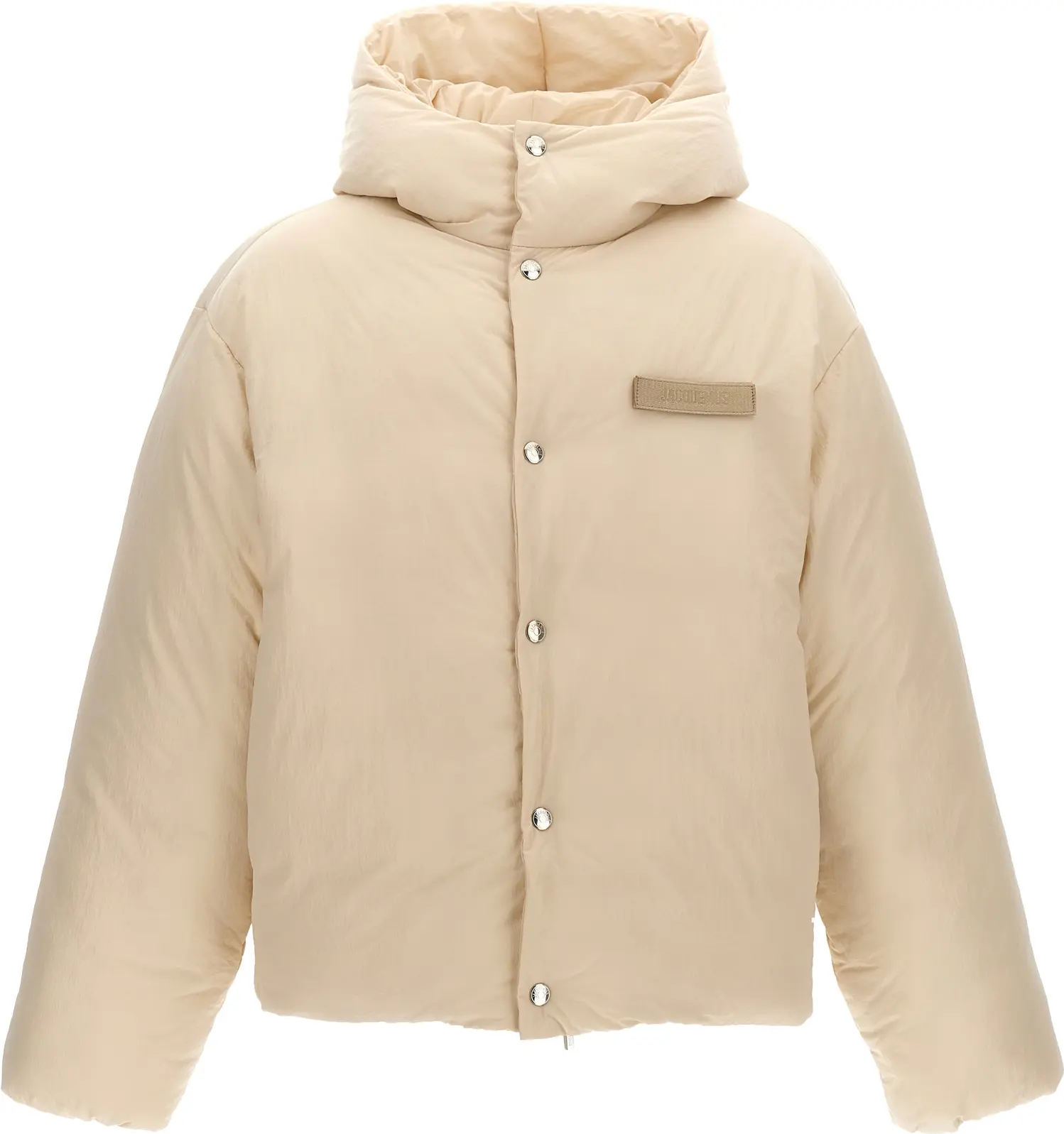 Белая полиамидная куртка Jacquemus в полный рост