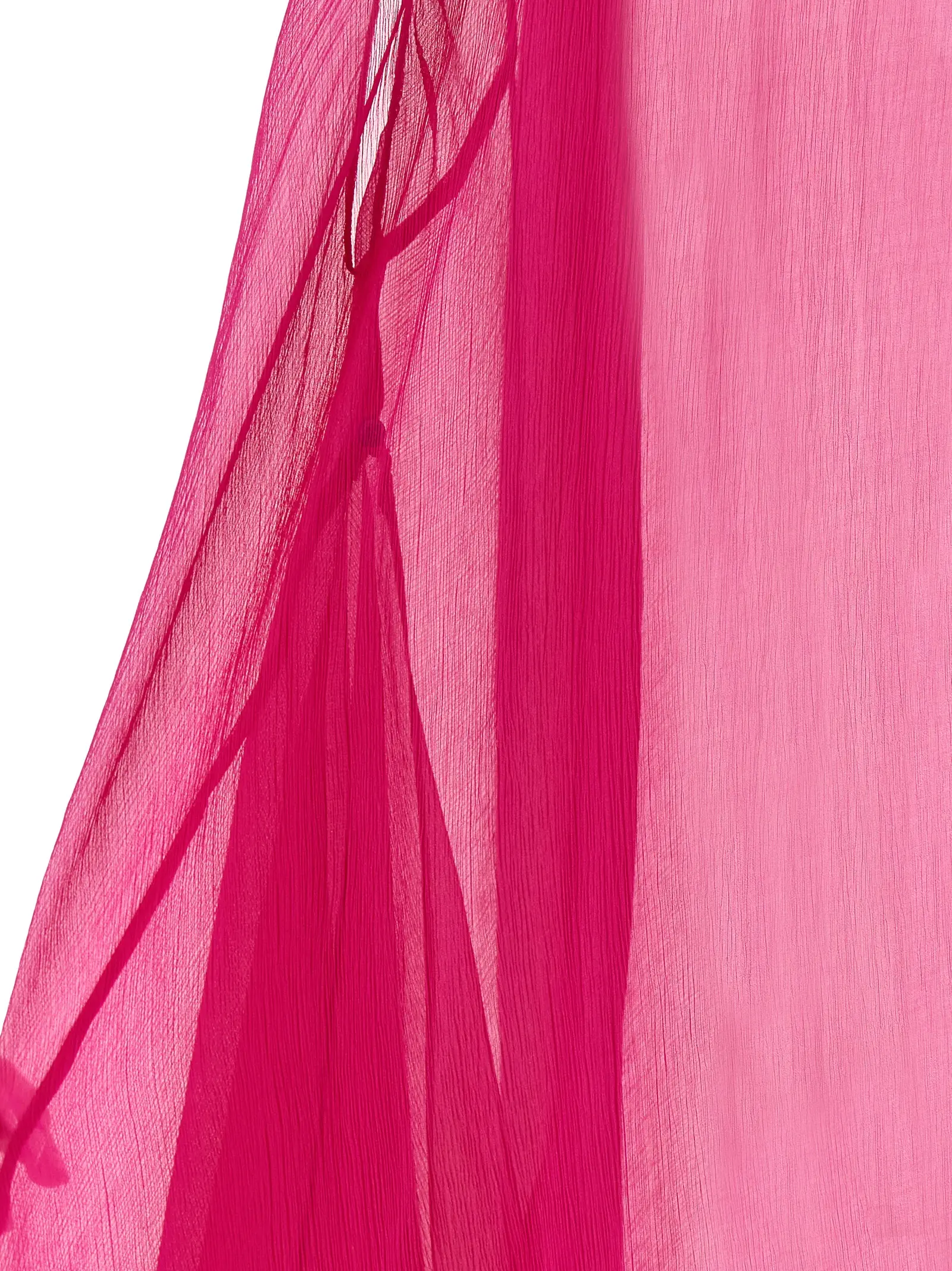 Midi Dress Dries Van Noten Fuchsia Silk