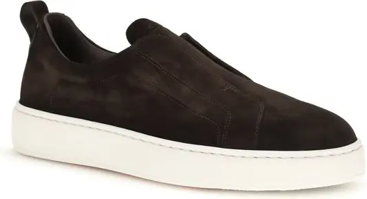 Кроссовки Santoni из коричневой телячьей кожи Bos Taurus