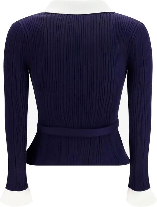 Oʻrim cardigan, moviy poliamid