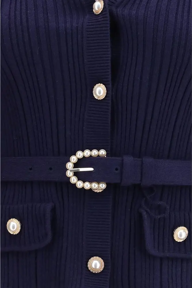 Oʻrim cardigan, moviy poliamid