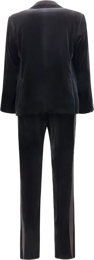 Suit Ferragamo Black Cotton Tuxedo