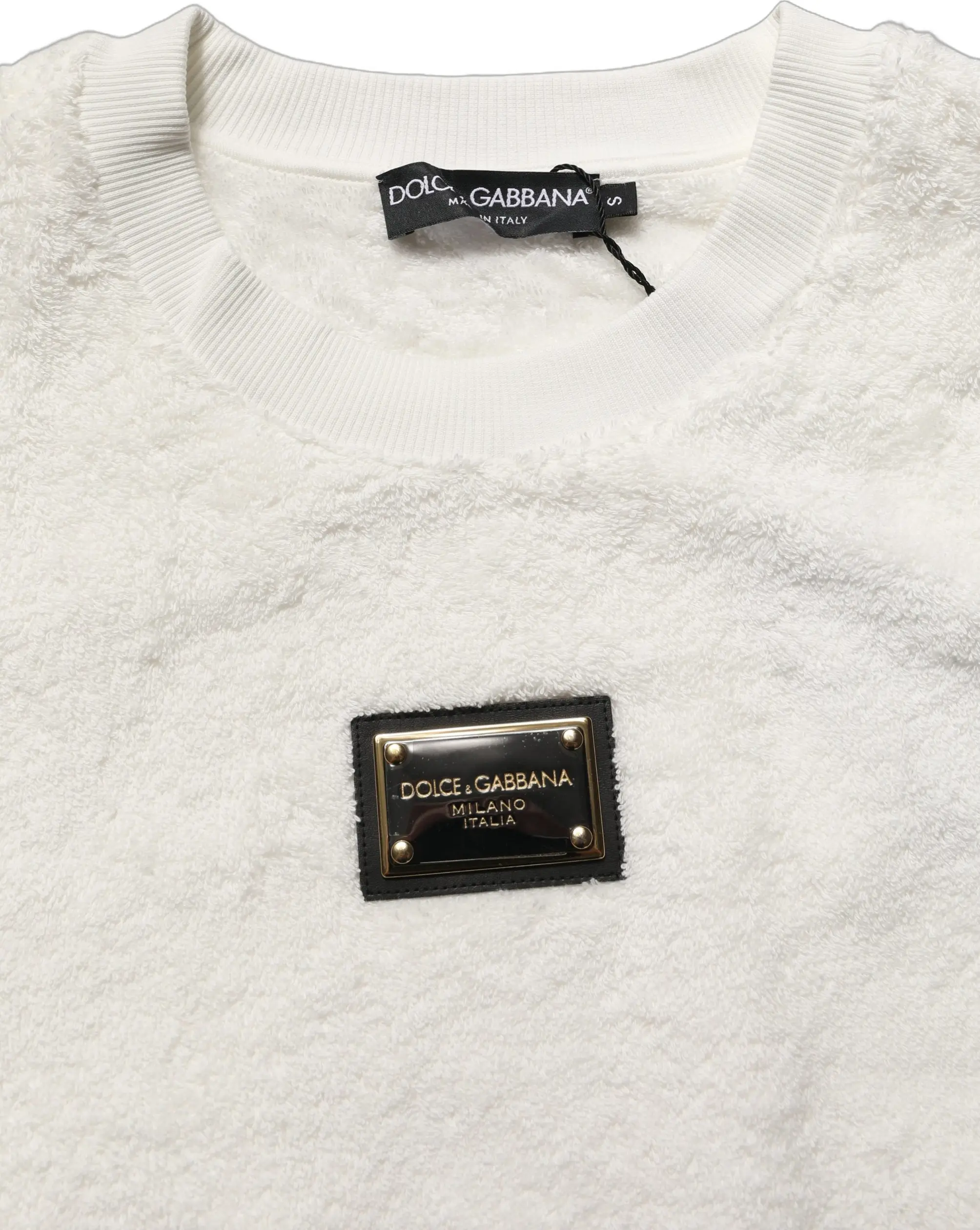 Свитшот Dolce & Gabbana Белый с логотипом Круглый вырез