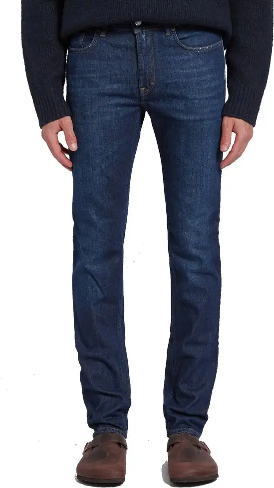 Blue Cotton Skinny Jeans Acne Studios