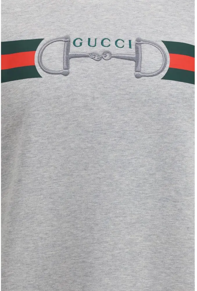 Kulrang paxta sviter Gucci