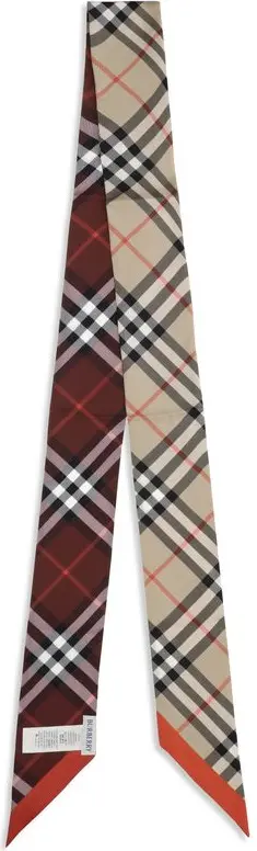 Шелковый шарф Burberry бежевого цвета
