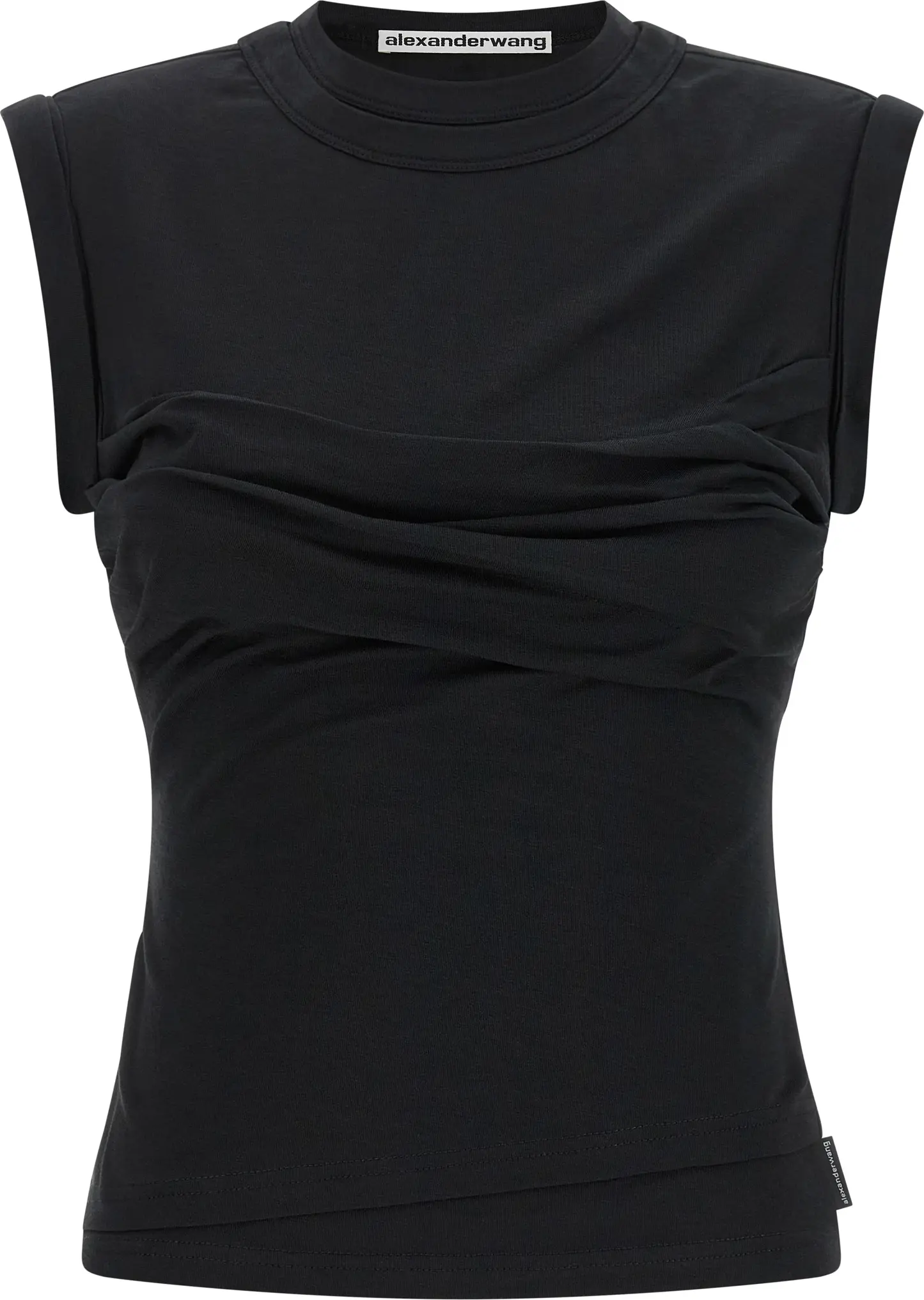 Футболка без рукавов Alexander Wang Twisted Bust Layered Tank