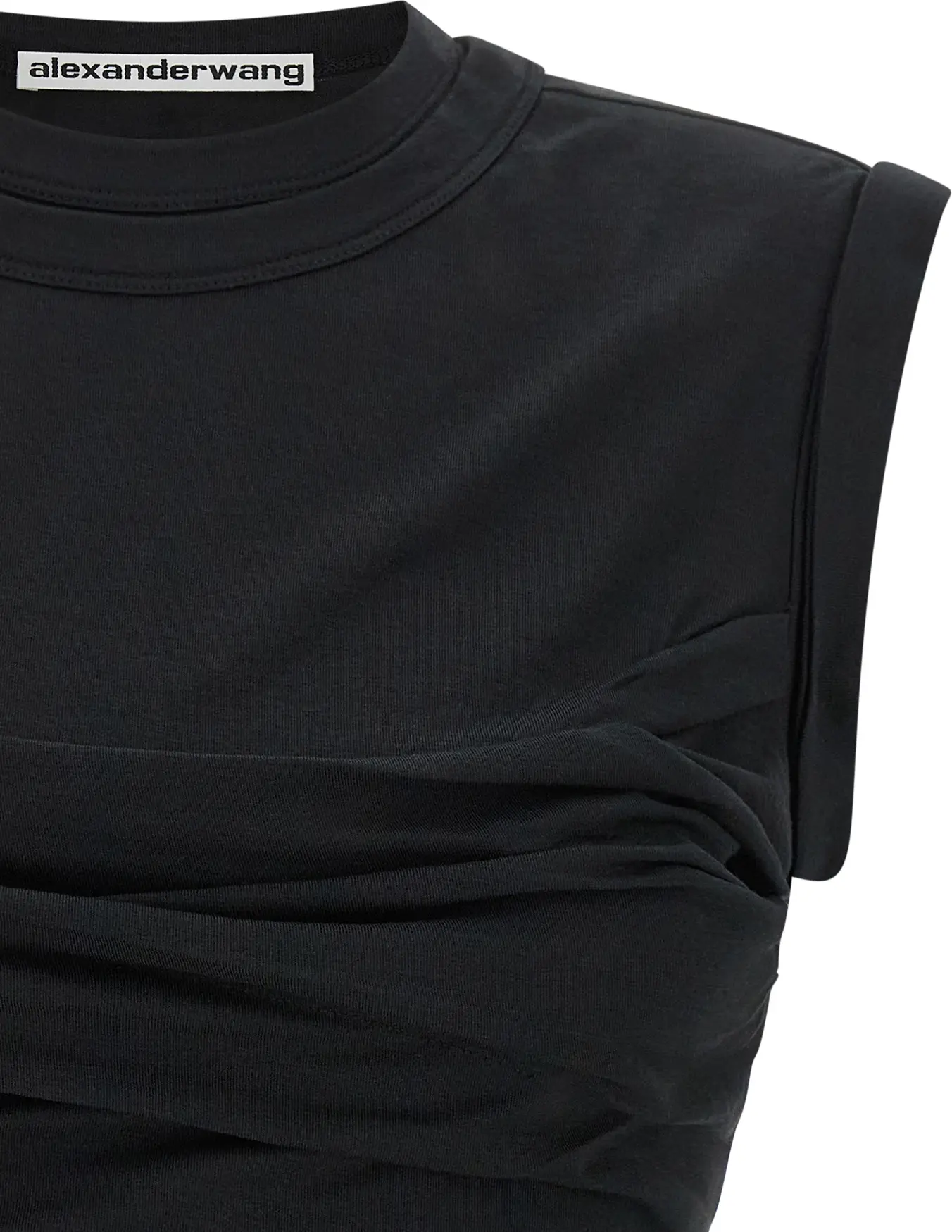 Футболка без рукавов Alexander Wang Twisted Bust Layered Tank