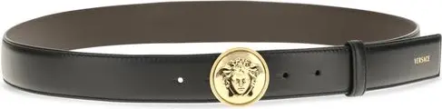 Belt Versace Black Calf Leather Bos Taurus