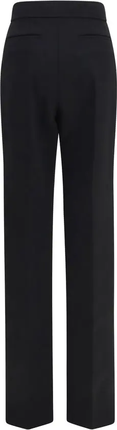 Flared Pants Valentino Garavani Black Wool Oves Aries