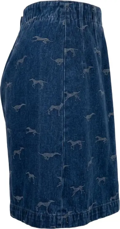Trussardi jeans ko'k paxtali yubka