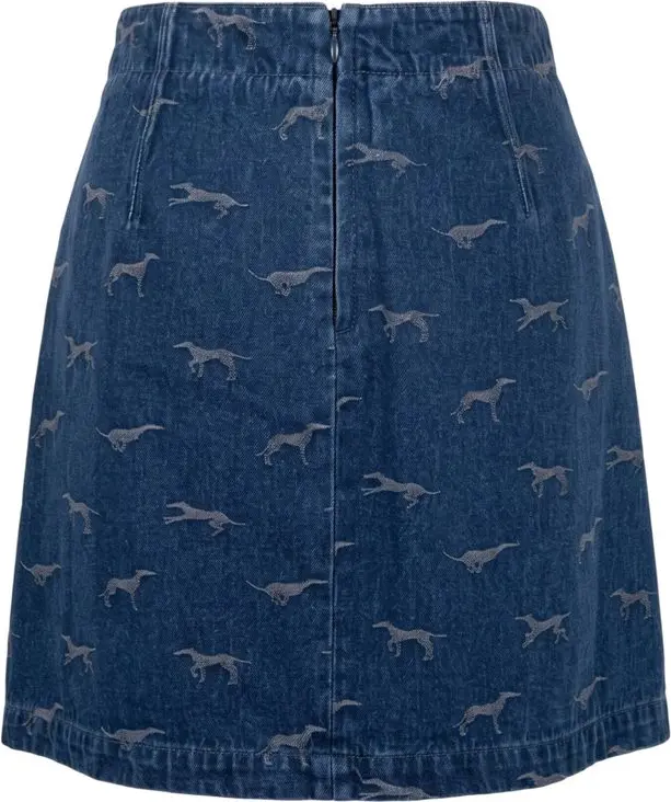 Trussardi jeans ko'k paxtali yubka