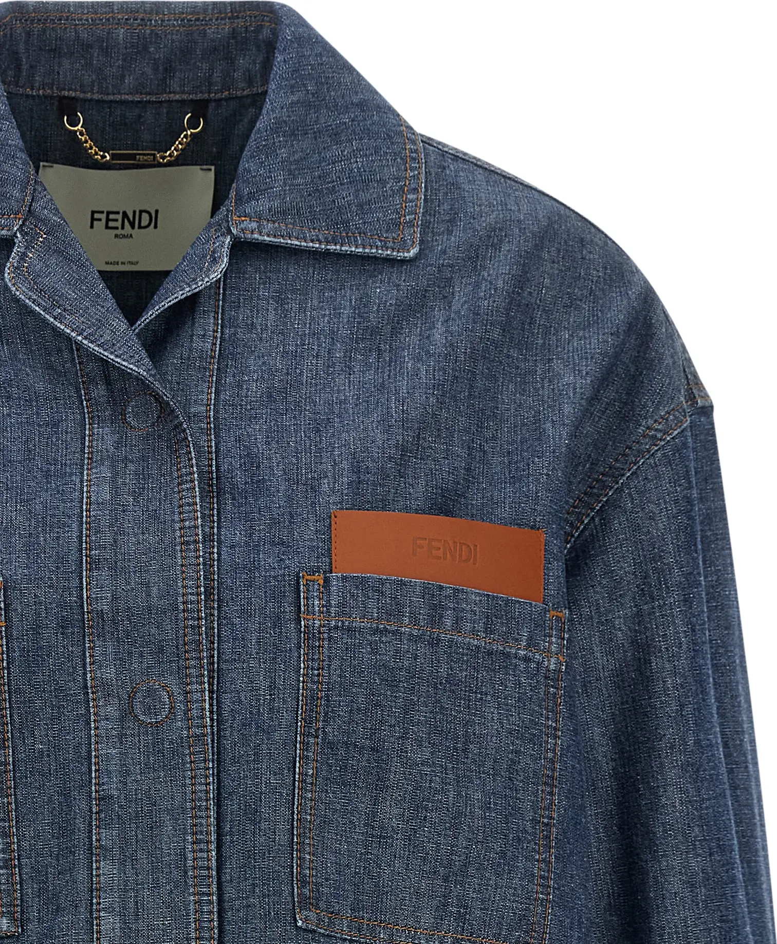 Jacket Fendi Blue Cotton