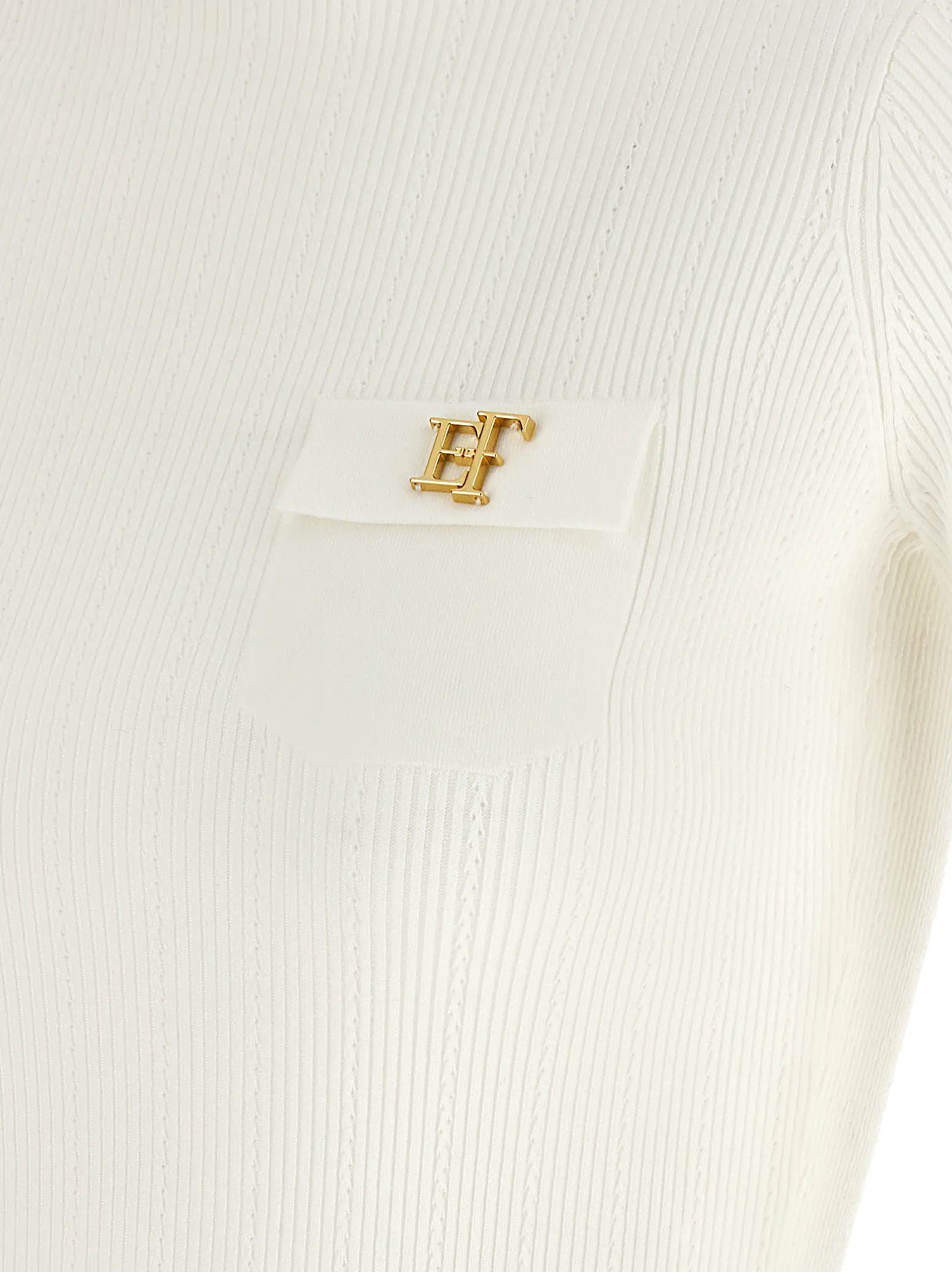 Cardigan Elisabetta Franchi White Lycra