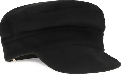 Baseball Hat P.A.R.O.S.H. Black Wool Ovis Aries