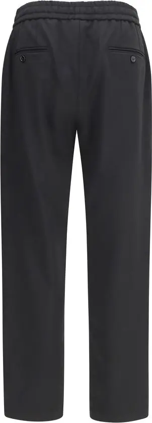 Joggers Dolce & Gabbana Black Wool Oves Aries