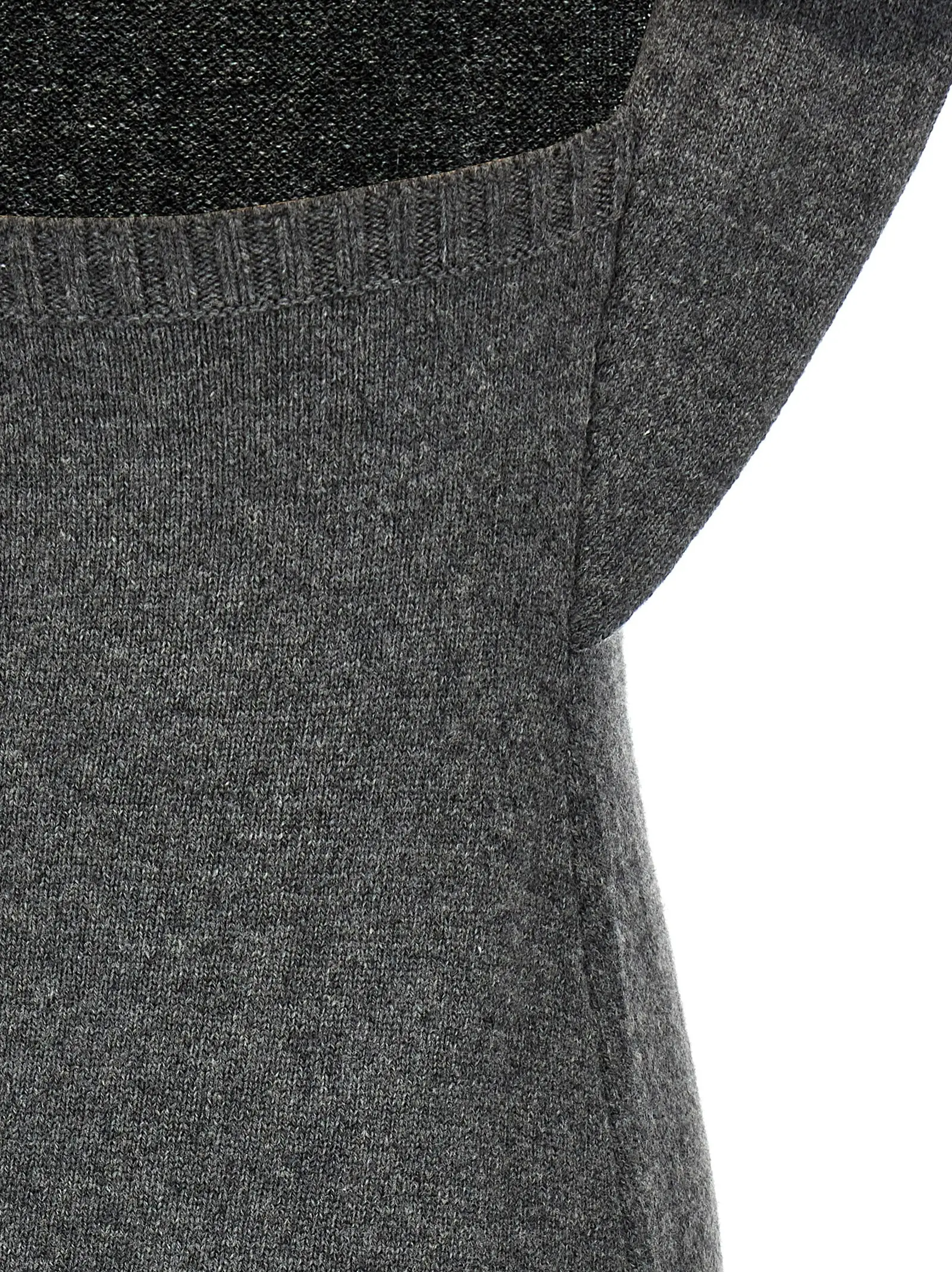 Courreges yelkadan tushirilgan drapes midi ko'ylak