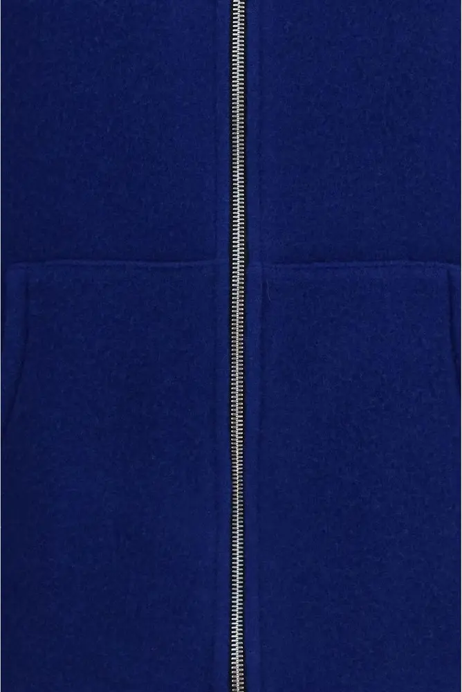 Rier Blue Wool Oves Aries yengsiz kurtkasi