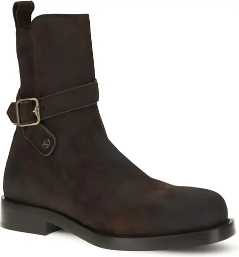 Bos Taurus Leather Lace-Up Boots Burberry