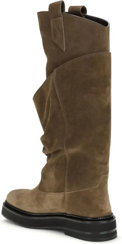 Brown Calf Leather Bos Taurus Lace-Up Boots The Attico