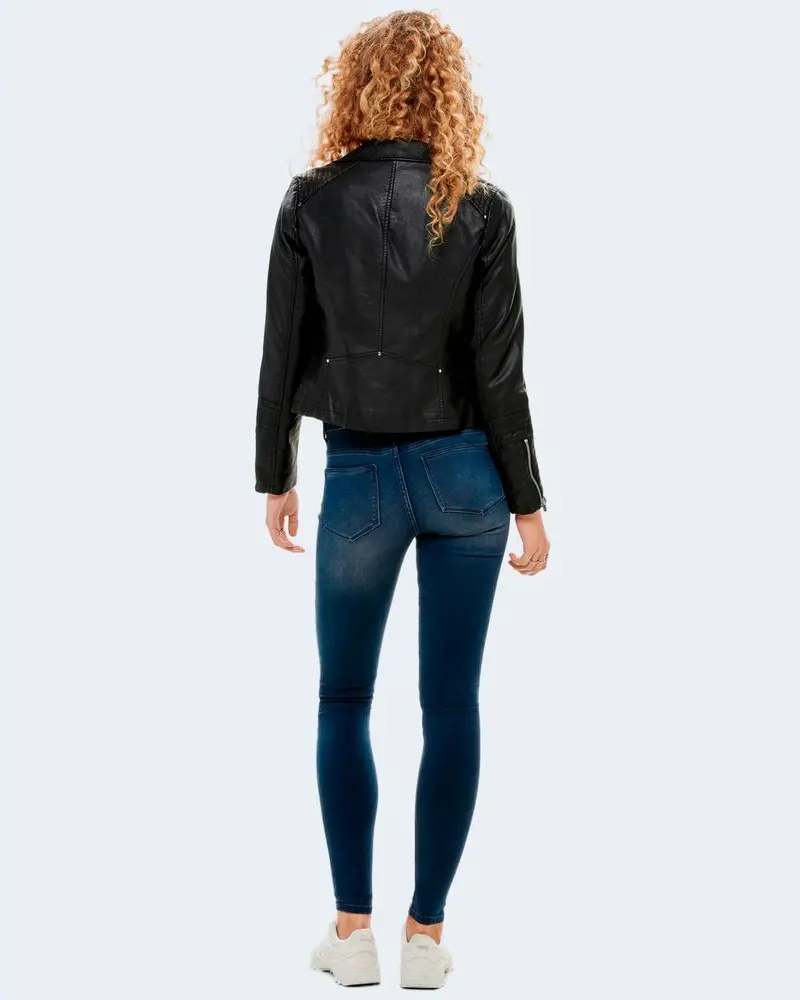 Jacket ONLY Black Viscose Biker Jacket