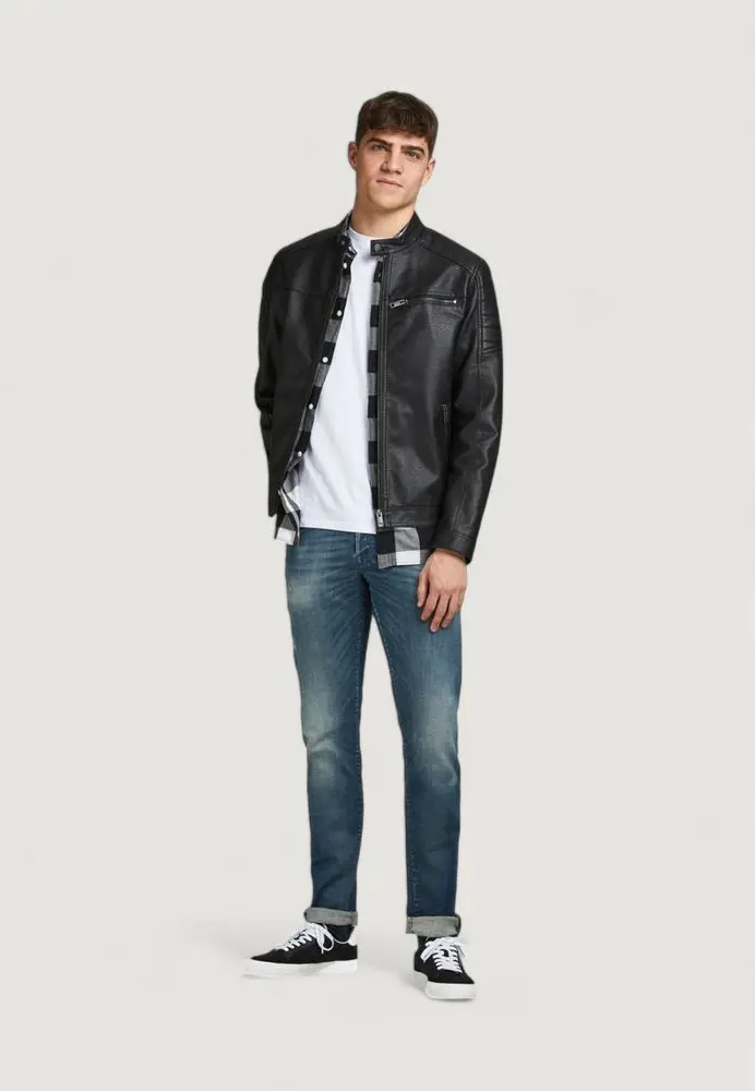 Кожаная куртка Jack & Jones